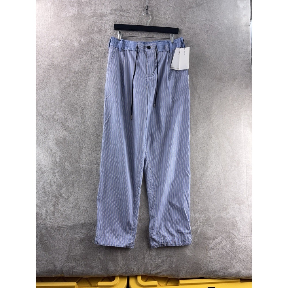 Sacai Thomas Mason Jogger Pants Mens Size 2 Blue Striped Poplin Trousers